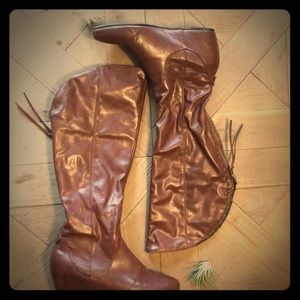 Chestnut Brown Studded Boots
